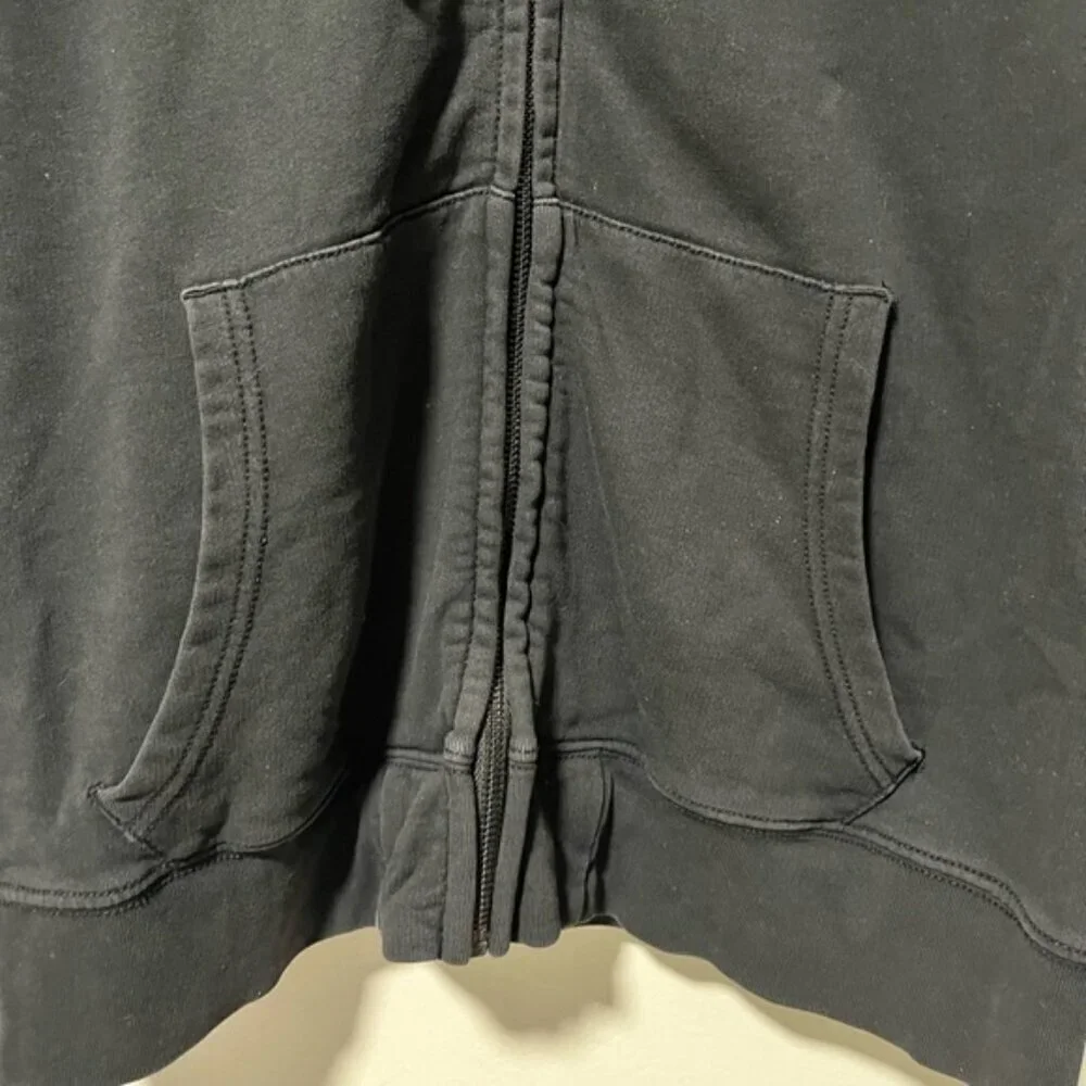 True Religion Black Zip Up Hoodie Size 2XL